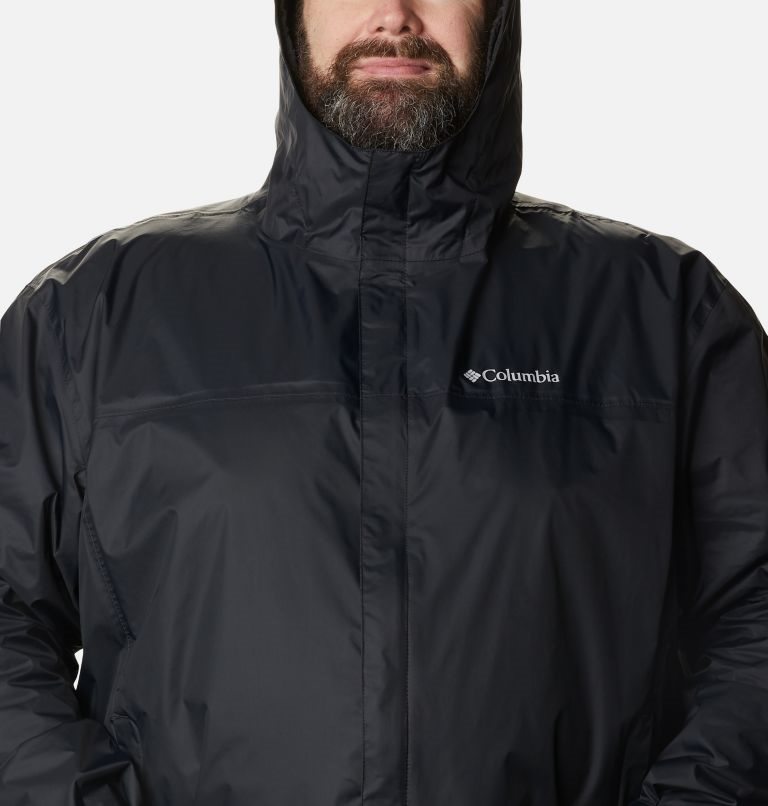 Men's Columbia Watertight II Rain Jackets Black | Plus Size CA-TA365